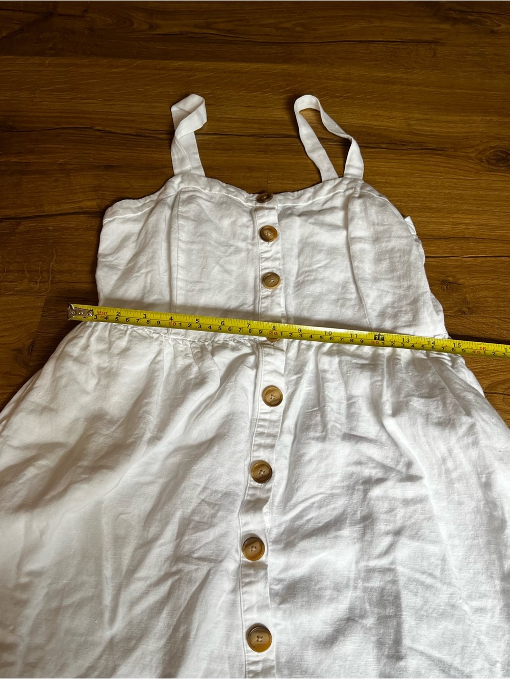LOFT White Linen Button-Front Sleeveless Sundress – Size 4 Petite - Picture 6 of 7